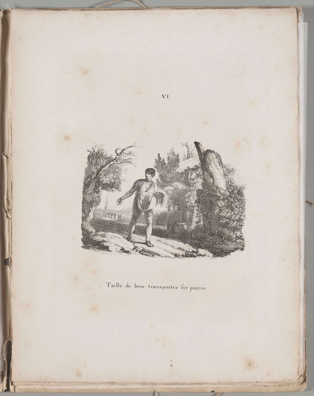 Kunst van de Lithografie: Overdracht van een Houtsnede, Plaat VI door Alois Senefelder