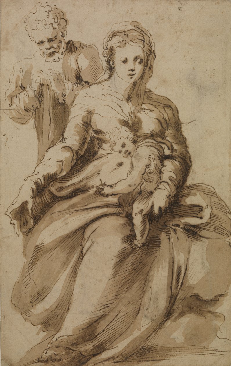 Heilige Familie, ca. 1637 door Alonso Berruguete