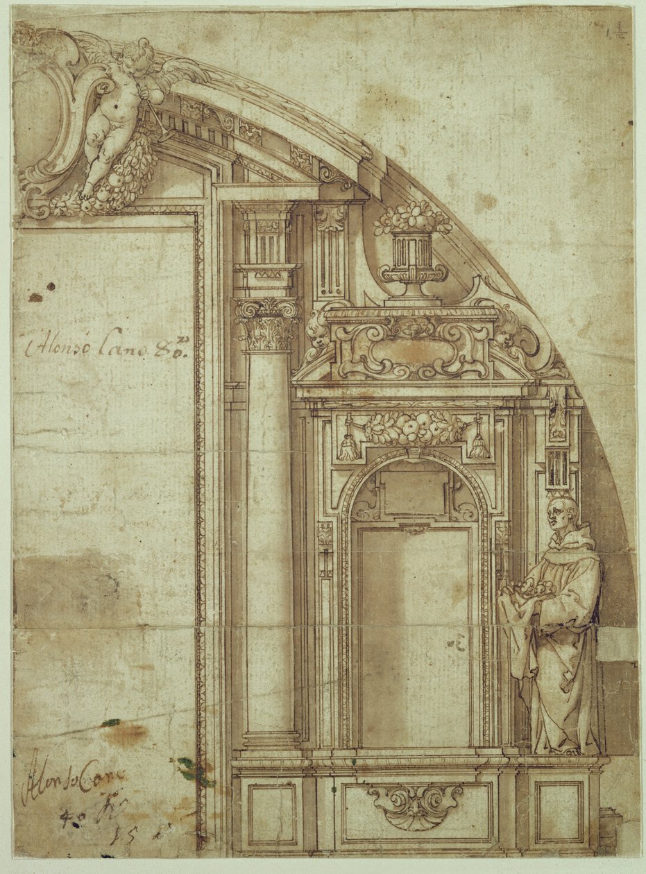 Architectonische Studie door Alonso Cano