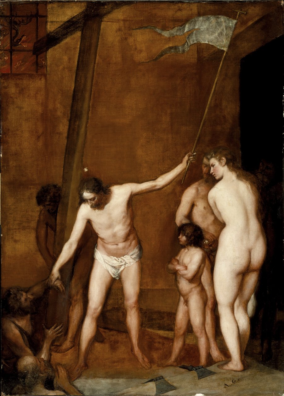 Christus in der Vorhölle door Alonso Cano