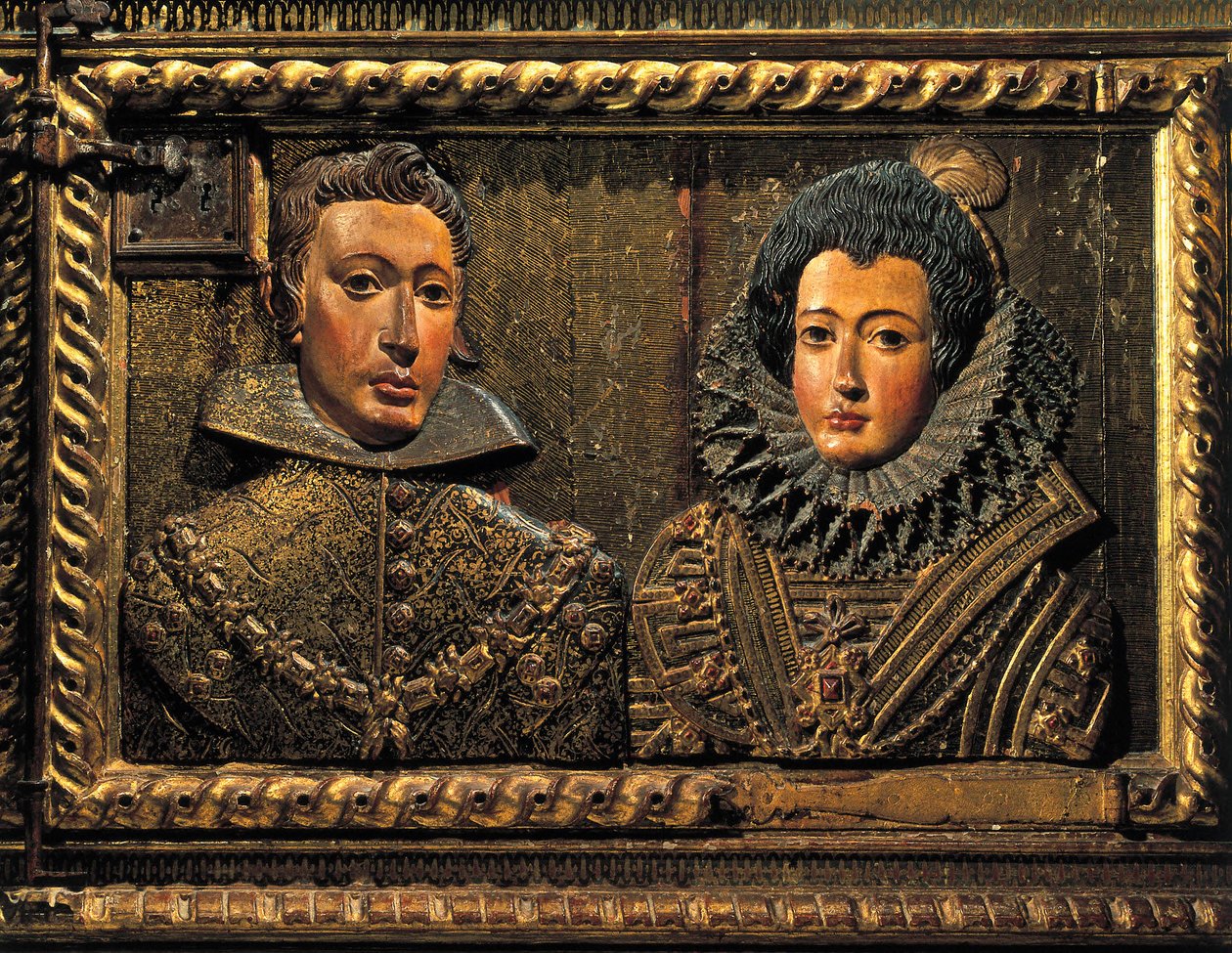 Portret van Filips II, reliëf door Alonso de Mena