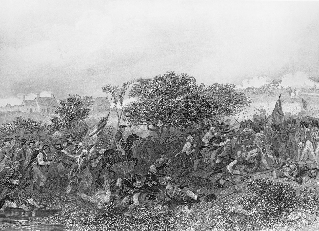Slag bij Monmouth in 1778 door Alonzo Chappel