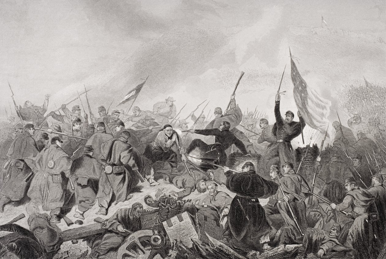 De verovering van Fort Donelson, Dover, Tennessee 1862 door Alonzo Chappel
