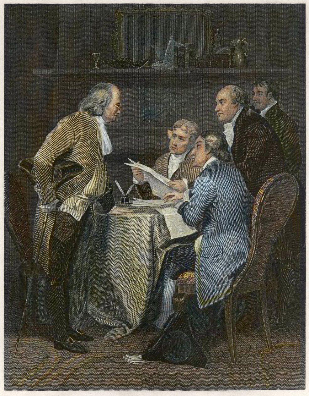 Het Opstellen van de Onafhankelijkheidsverklaring in 1776 door Alonzo Chappel