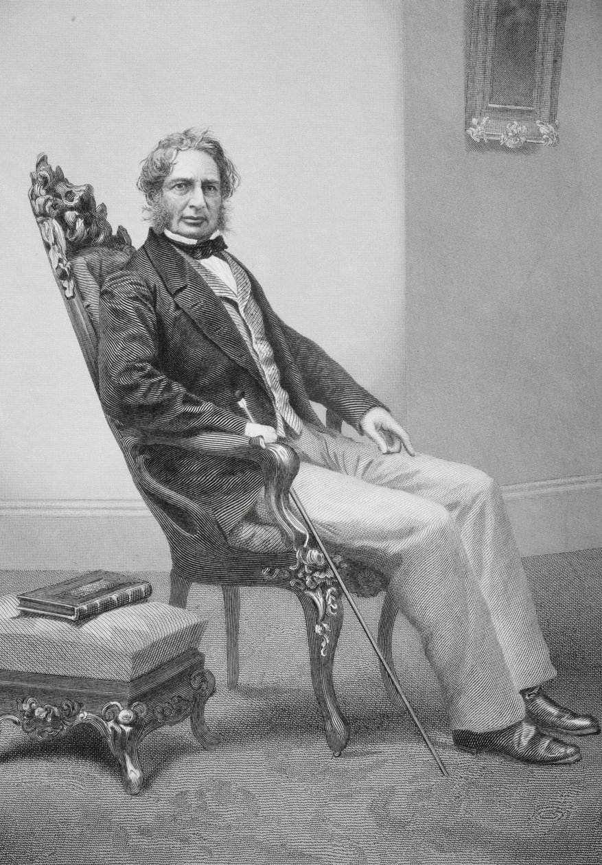 Portret van Henry Wadsworth Longfellow (1807-82) door Alonzo Chappel