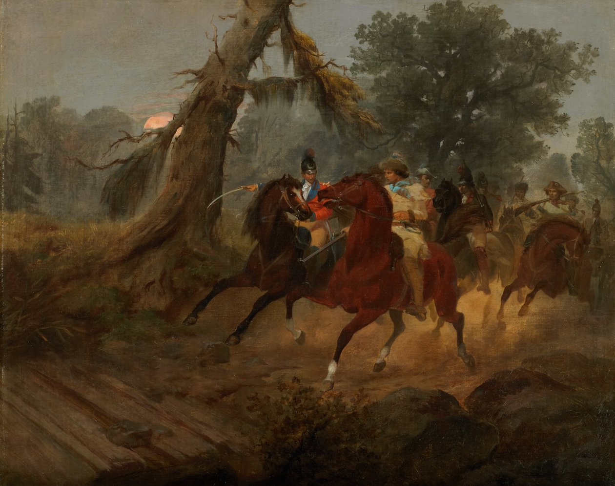 De rit van de mannen van generaal Marion door Alonzo Chappel