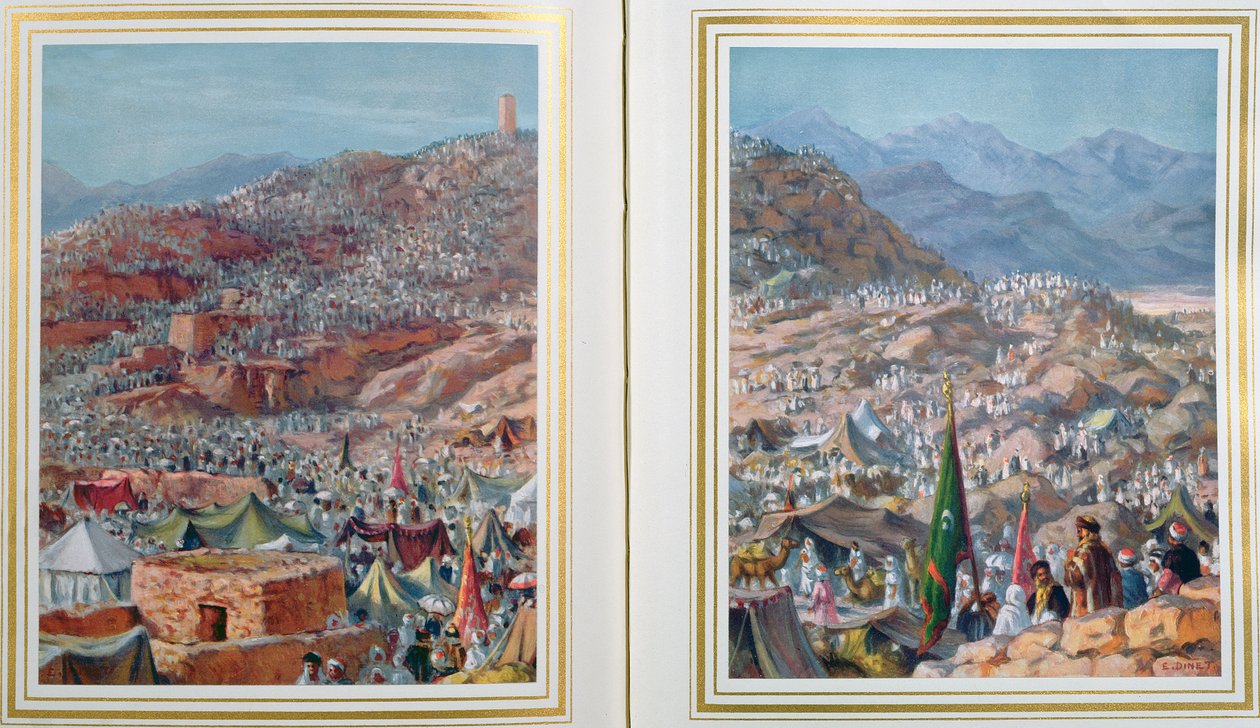 Pelgrims op de berg Arafa op de 9e dag van Dhul-Hijjah, 1918 door Alphonse Etienne Dinet