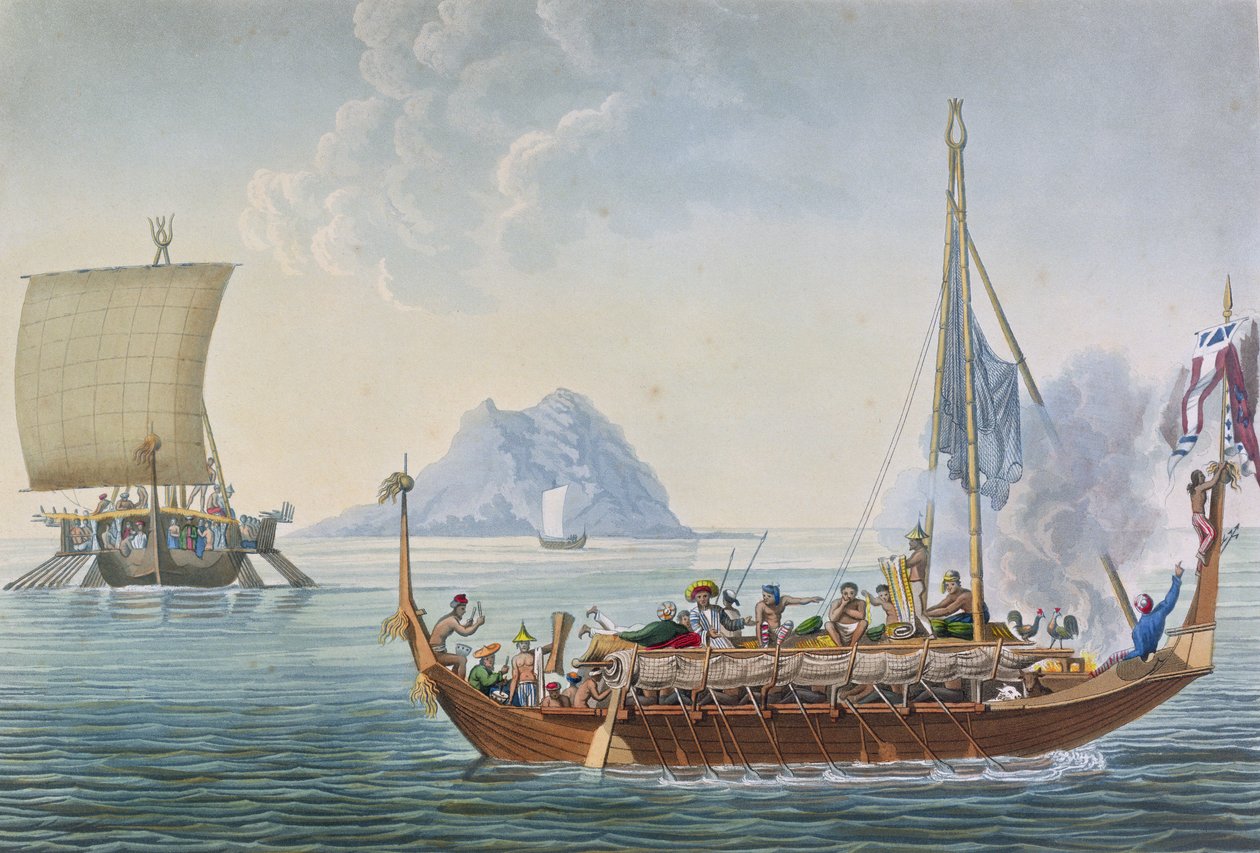 Uitzicht op de Corocores van het eiland Guebe, vanaf het eiland Pisang, uit 