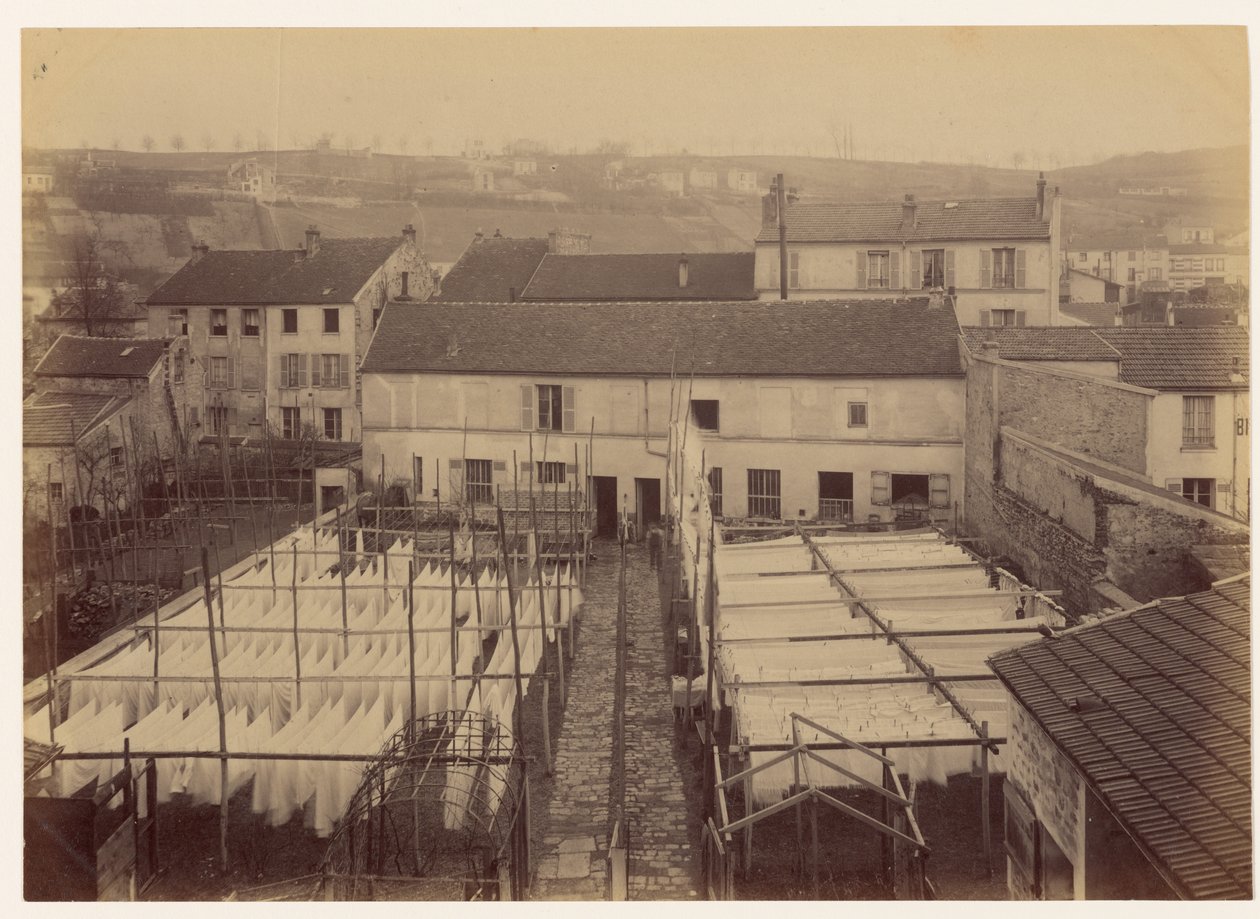 Moord op de weduwe Templier in Arcueil ... Buitenaanzicht van het huis door Alphonse Bertillon