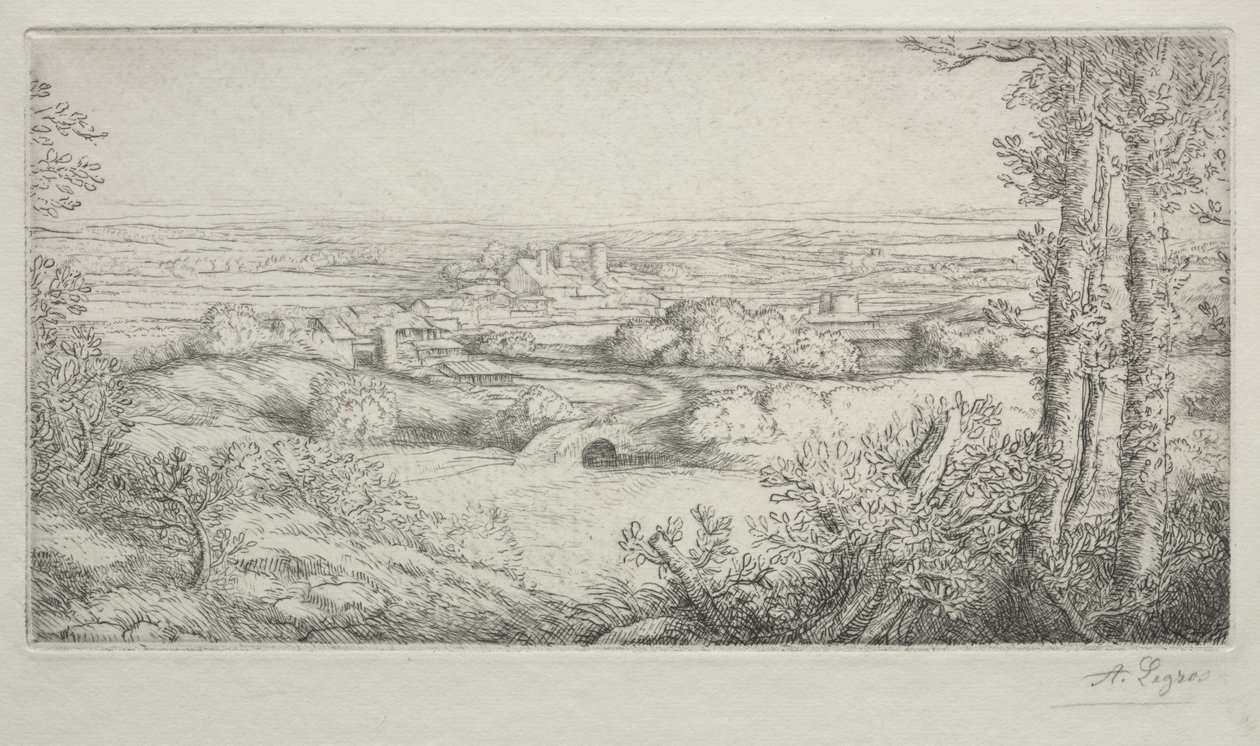 Een vallei in Bourgondië door Alphonse Legros