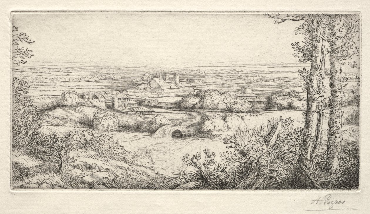 Een vallei in Bourgondië Une Vallée en Bourgogne door Alphonse Legros