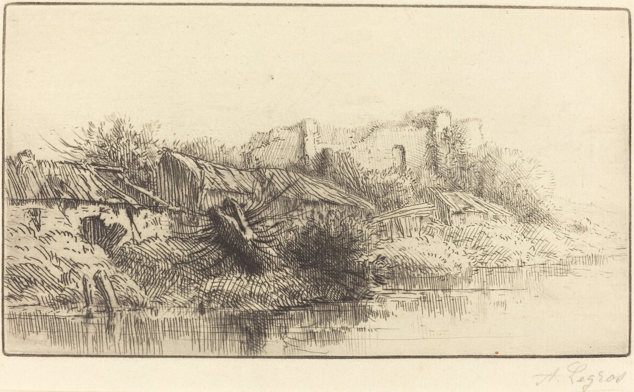 Verlaten dorp door Alphonse Legros