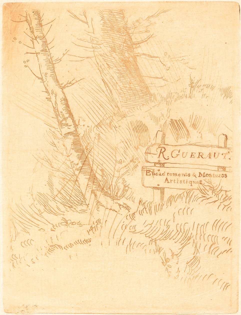 Adres van M.R. Gueraut door Alphonse Legros