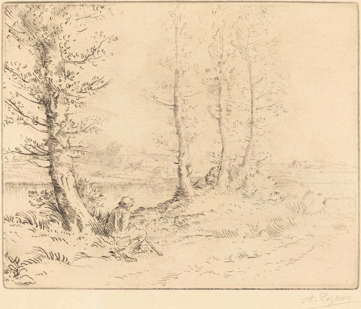 Langs de rivier Le long de la rive door Alphonse Legros