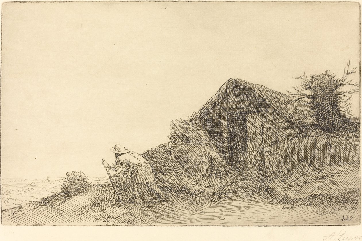 Op de top van de heuvel door Alphonse Legros