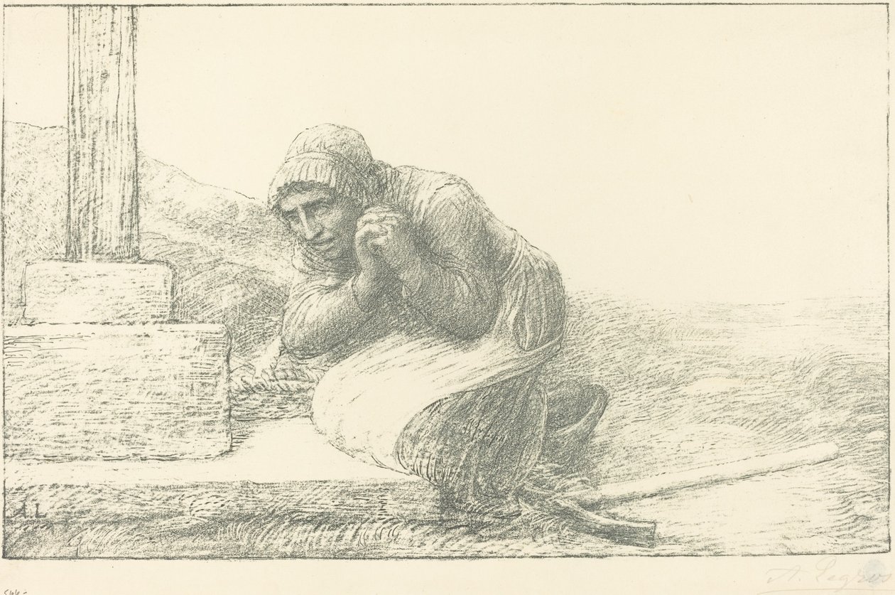 Aan de Voet van het Kruis door Alphonse Legros