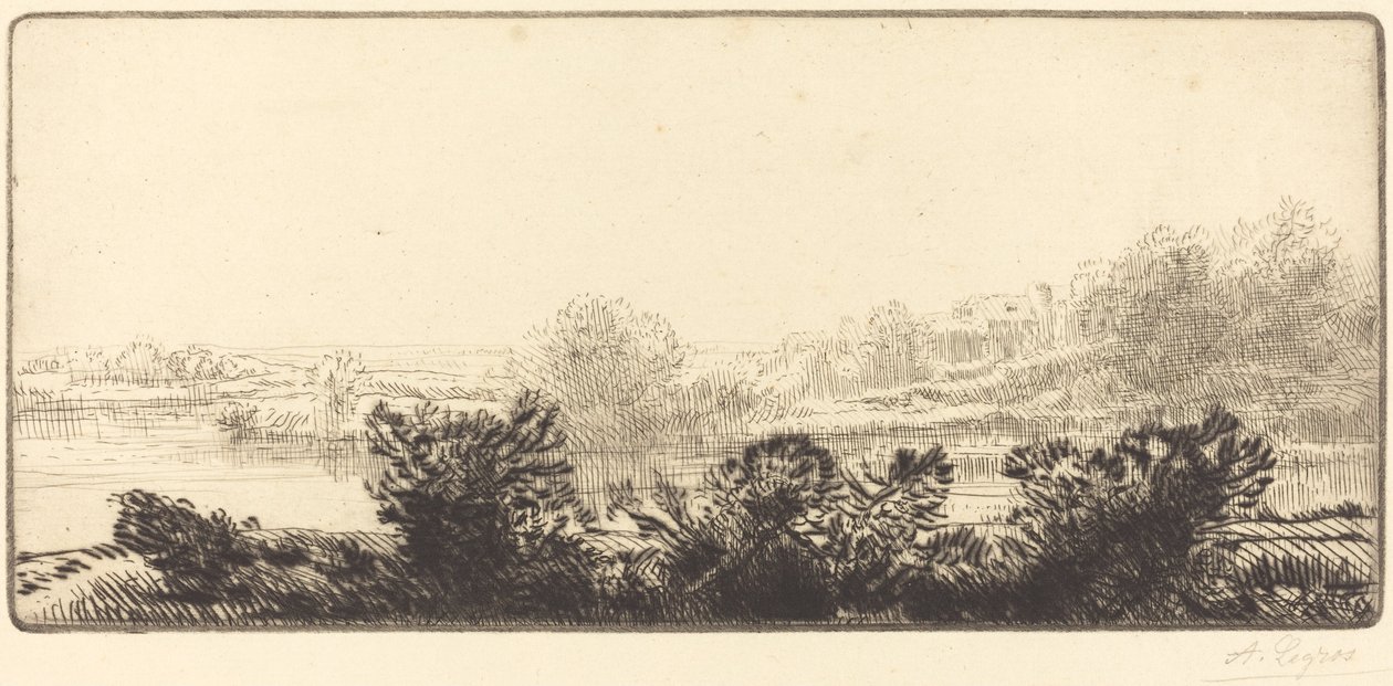 Oevers van de Loire door Alphonse Legros