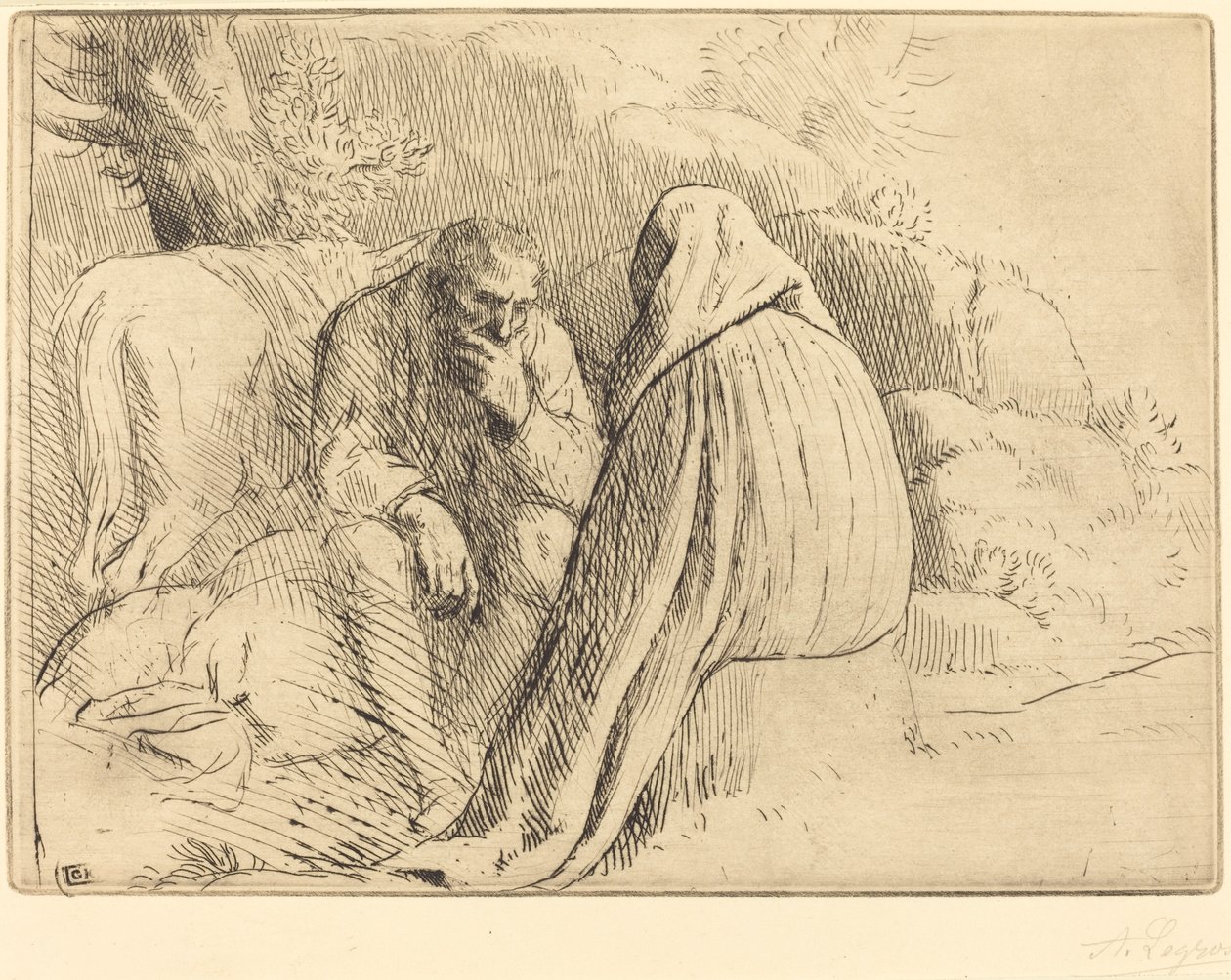 Zigeunerkamp door Alphonse Legros