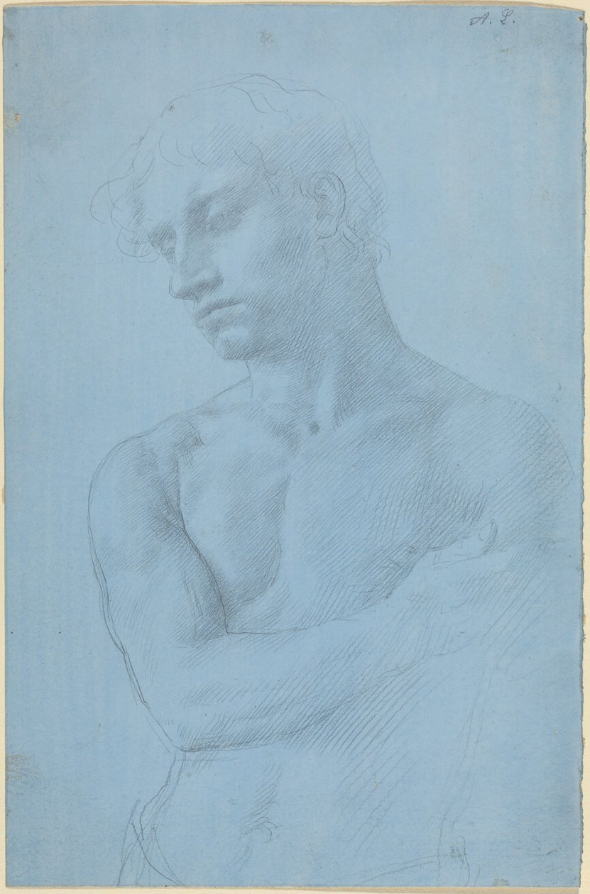 Buste van een naakte man door Alphonse Legros
