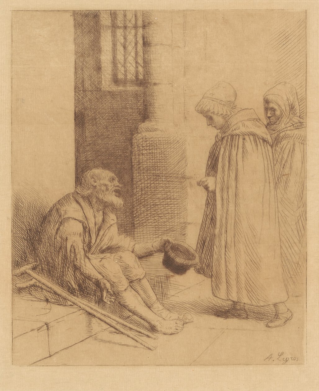 Charity (Naastenliefde) door Alphonse Legros