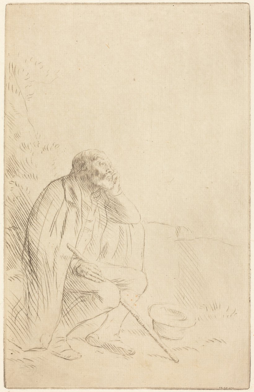 Day-dream (De dromer) door Alphonse Legros