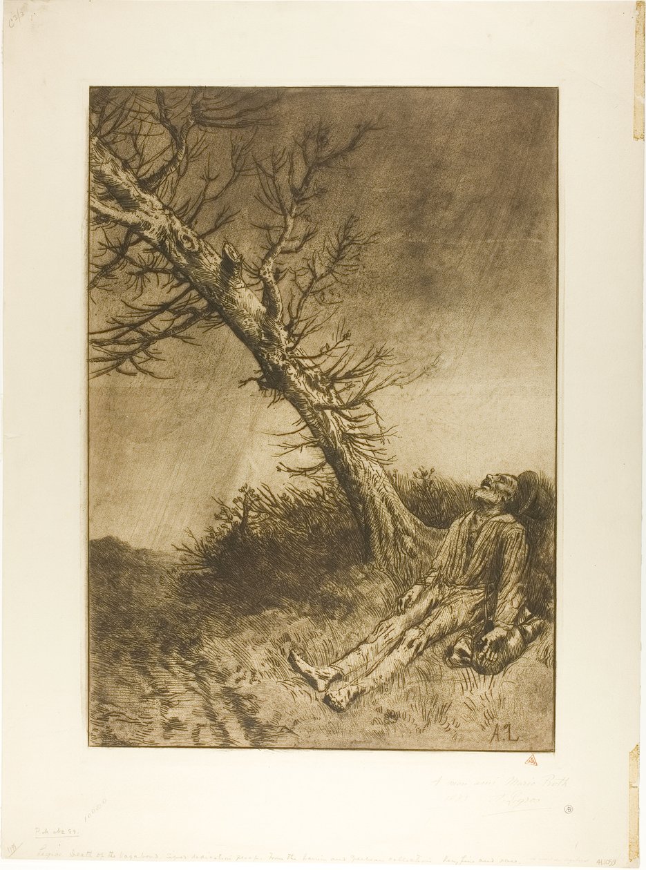 Dood van de zwerver door Alphonse Legros