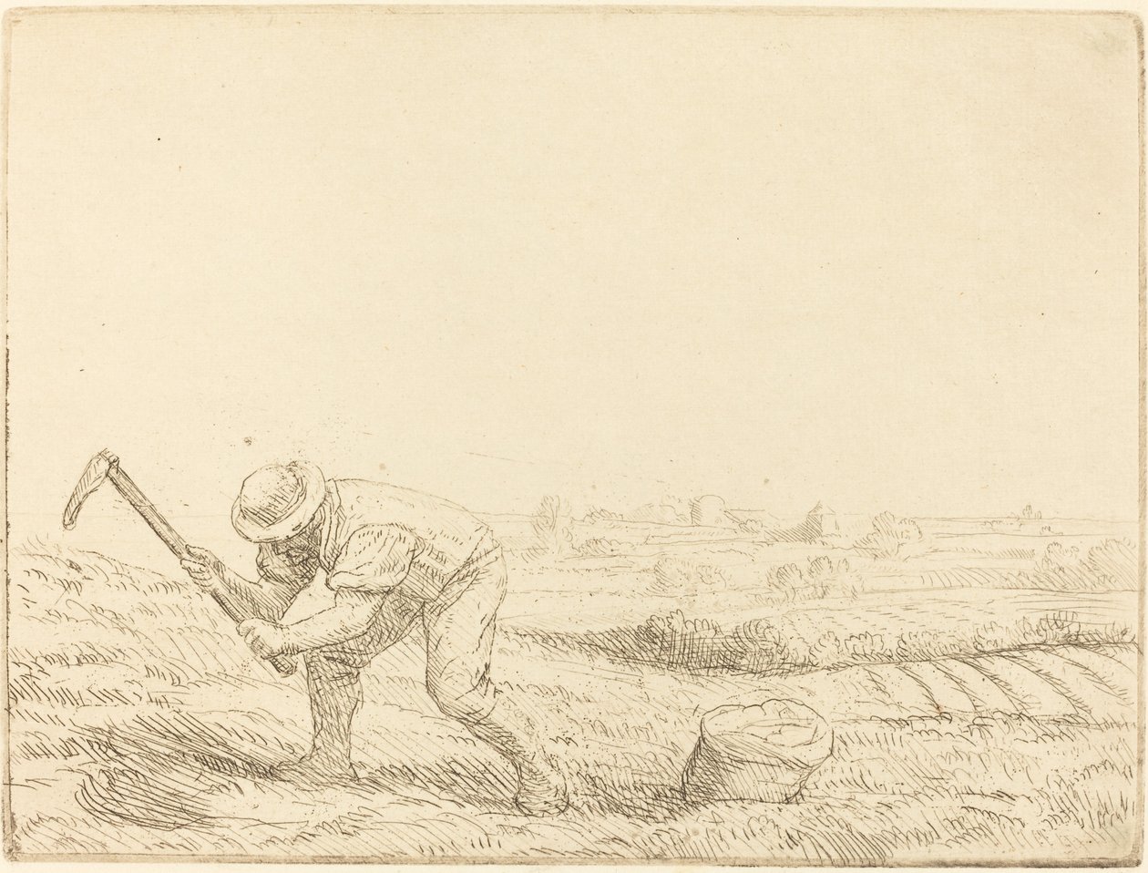 Graver Le piocheur door Alphonse Legros