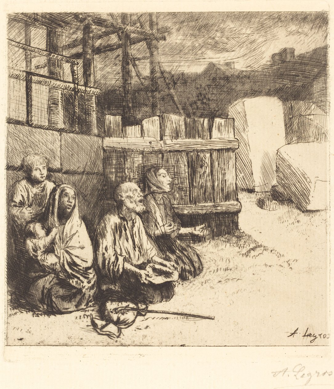 Engelse bedelaars door Alphonse Legros