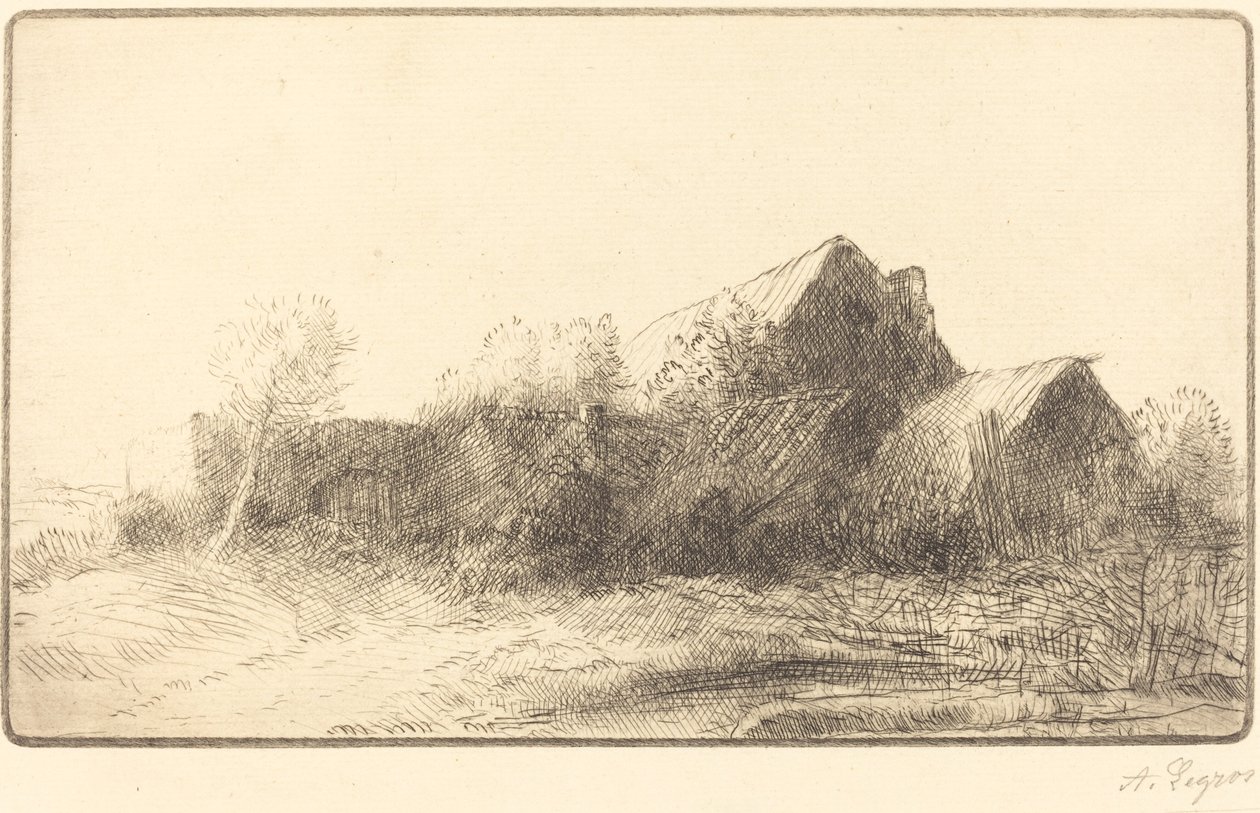 Boerderij Une ferme door Alphonse Legros