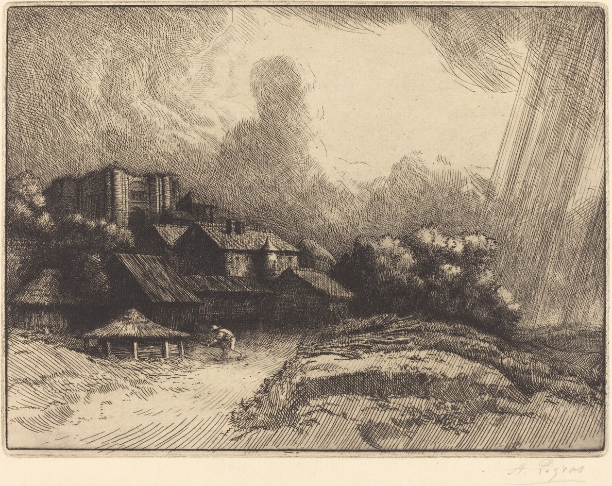 Boerderij bij het Klooster door Alphonse Legros