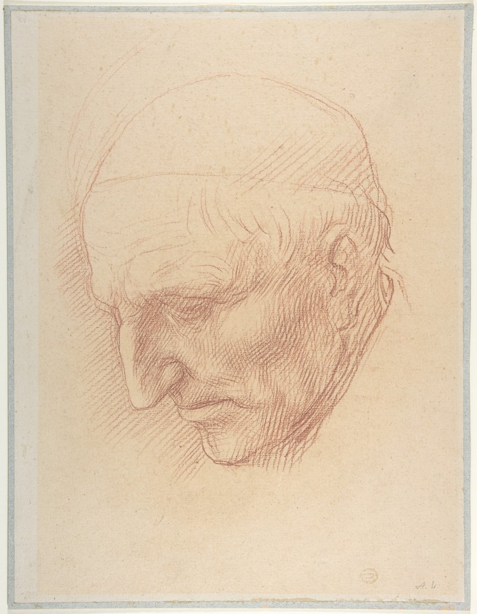 Hoofd van een ceremoniemeester door Alphonse Legros