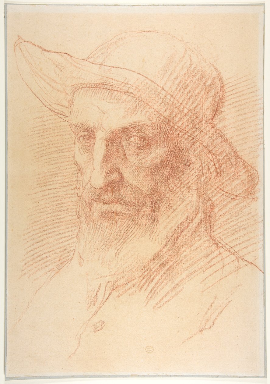 Hoofd van een jachtopziener door Alphonse Legros