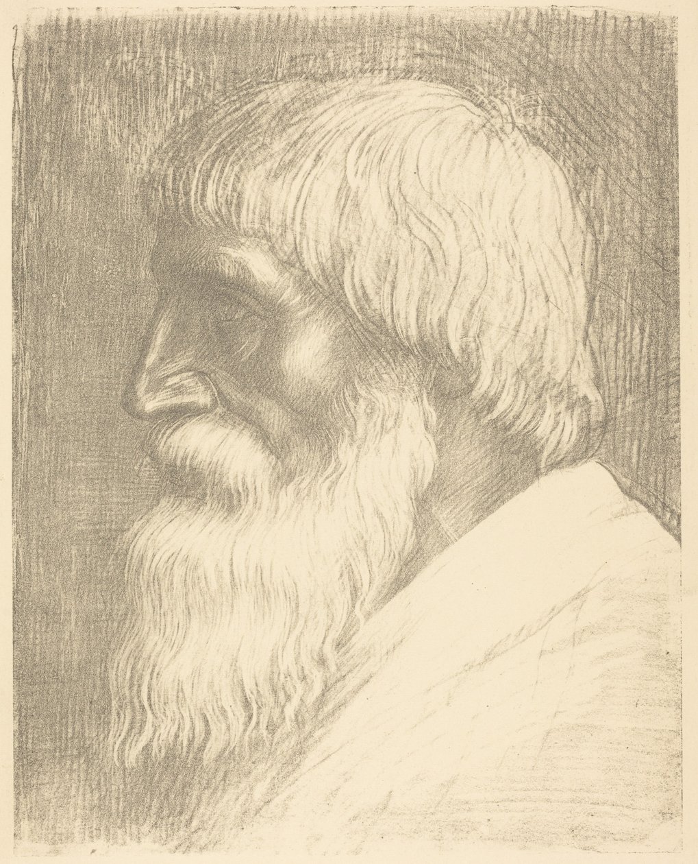 Head of a Man (Mannekop) door Alphonse Legros