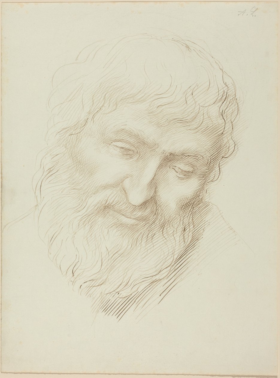 Hoofd van een man door Alphonse Legros