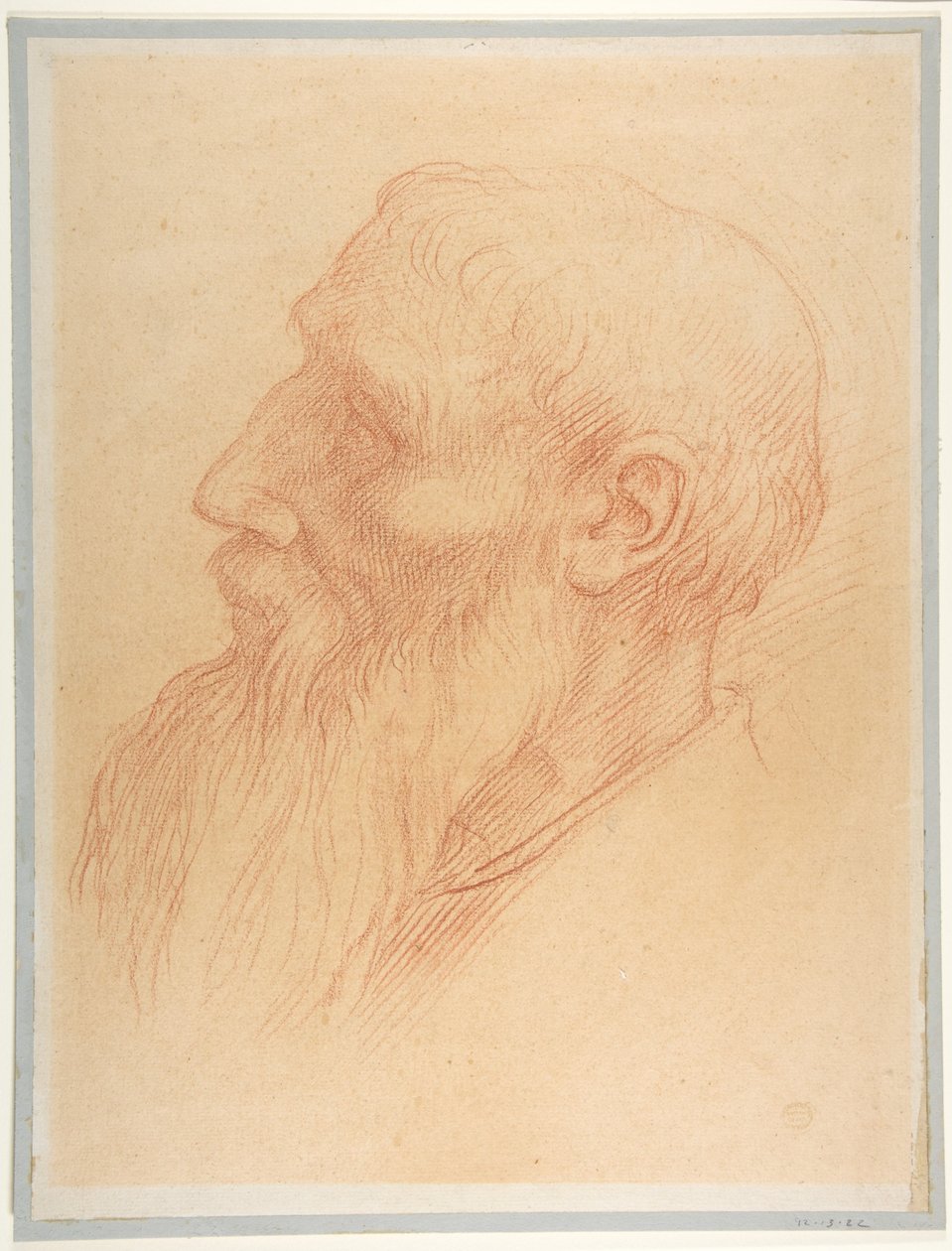 Hoofd van een man door Alphonse Legros