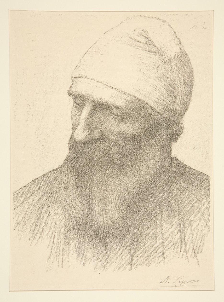 Hoofd van een man door Alphonse Legros