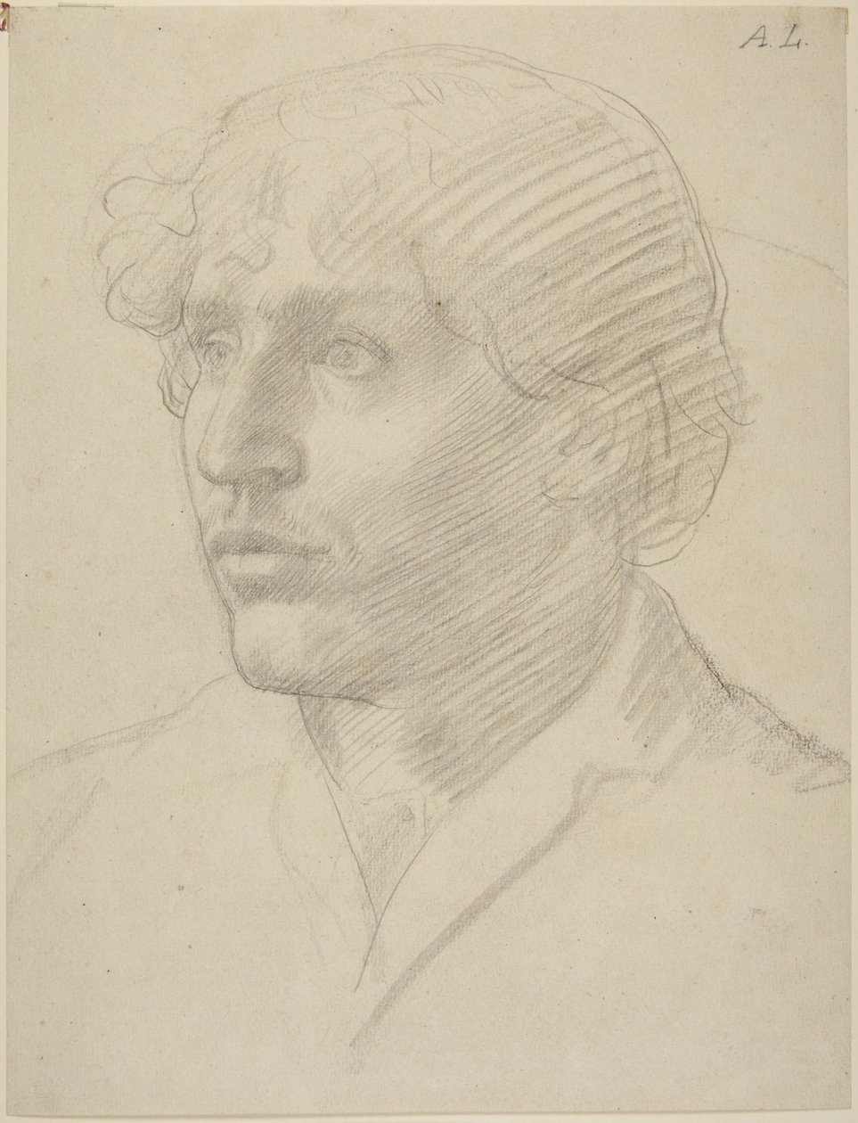 Kopstudie van een man door Alphonse Legros