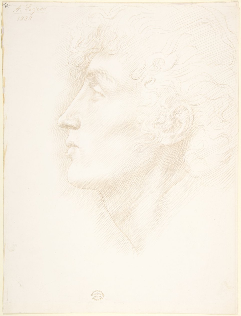 Hoofd van een Iers meisje door Alphonse Legros