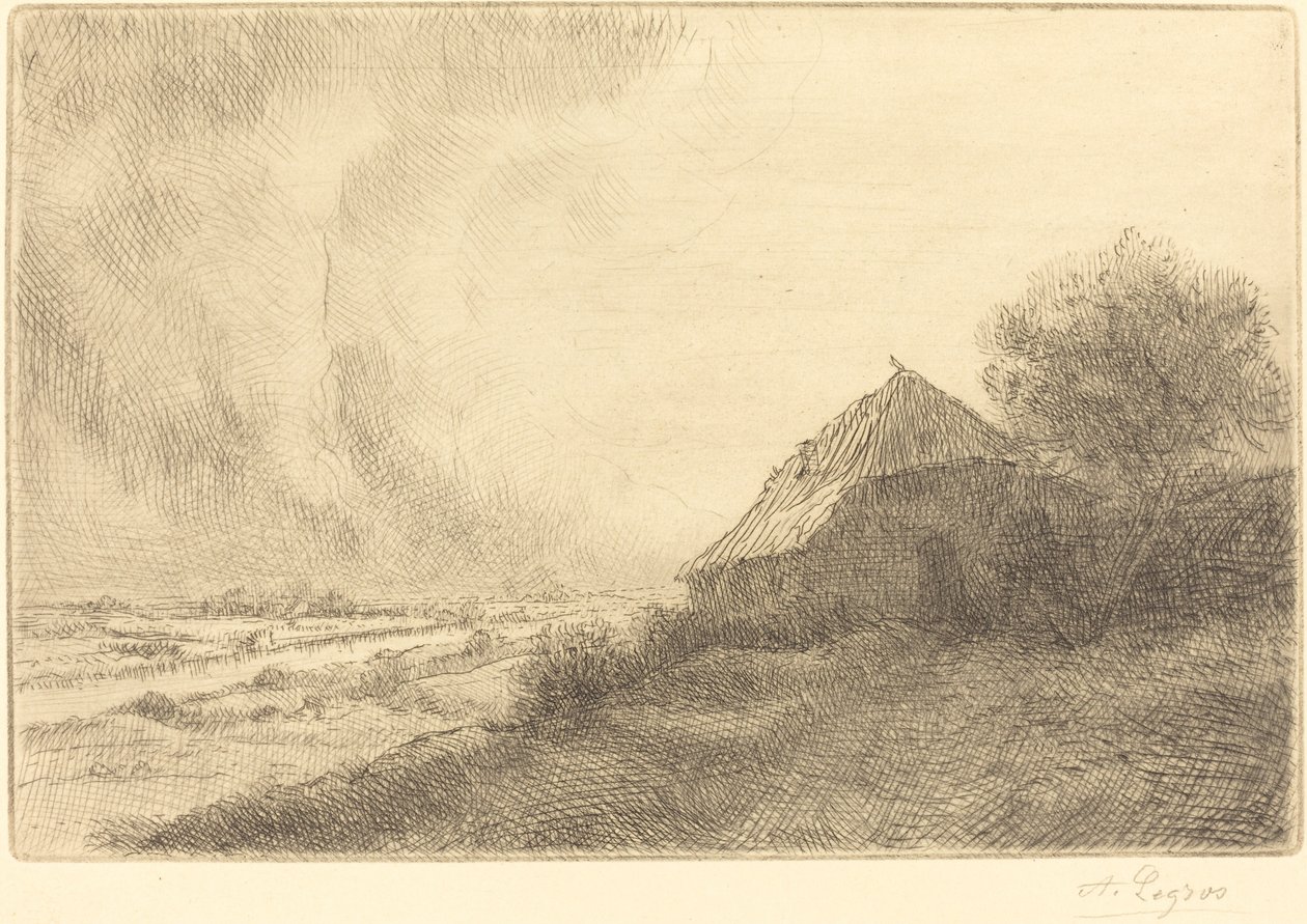 Hut op een Heuvel door Alphonse Legros