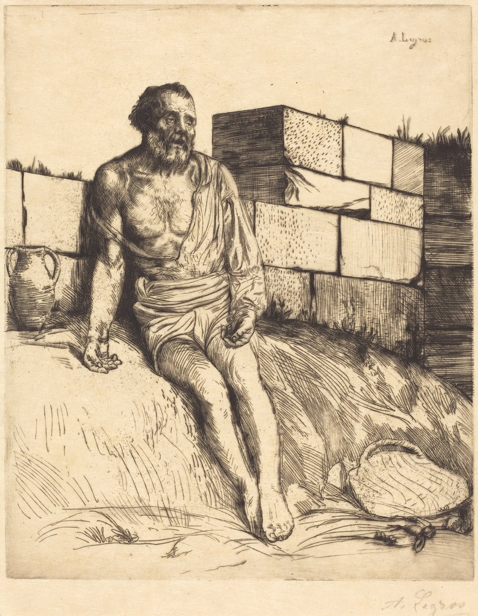 Job, 1e plaat door Alphonse Legros