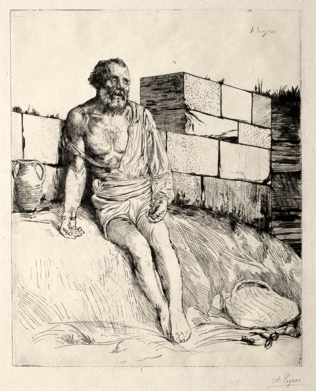 Job Eerste Plaat door Alphonse Legros