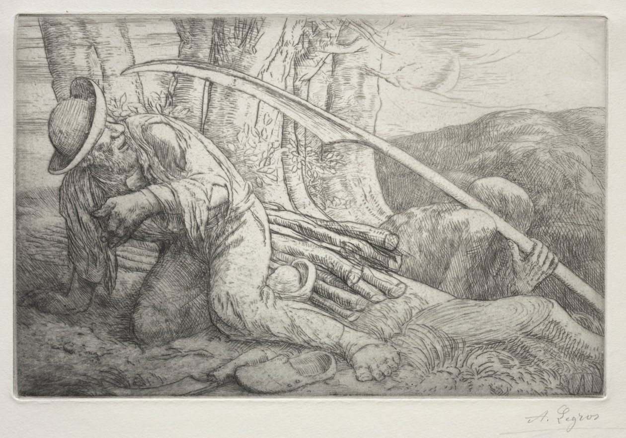 La Mort et le Bûcheron 5e Plaat door Alphonse Legros