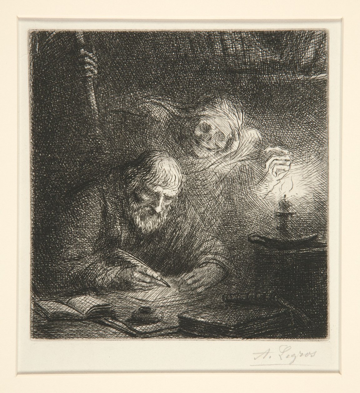 De dood en de filosoof (Death and the Philosopher) door Alphonse Legros