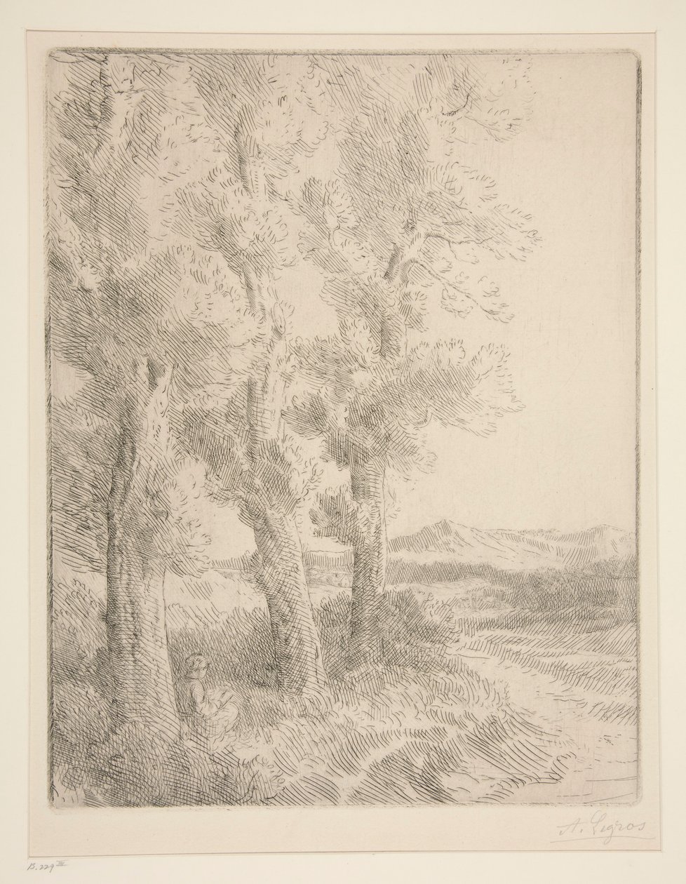 De lezeres: Les onder de bomen door Alphonse Legros