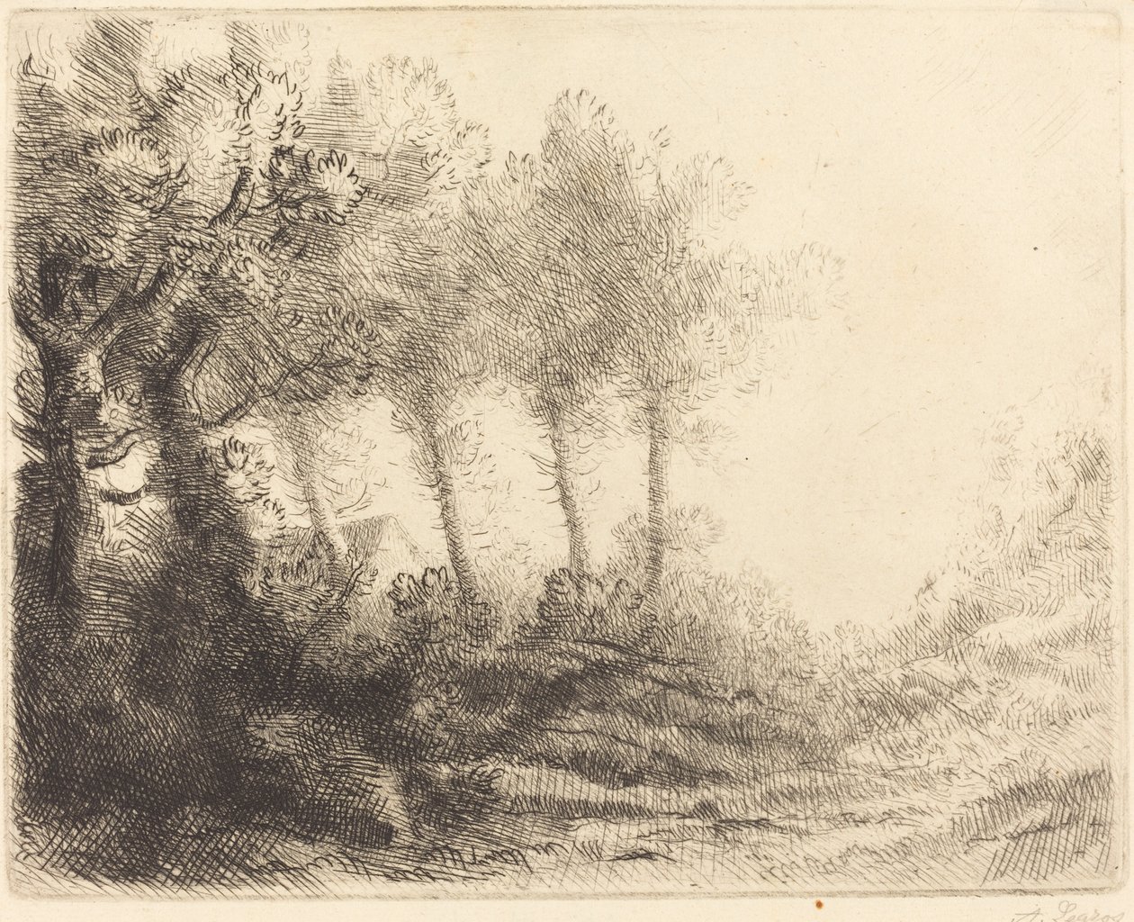 Landschap door Alphonse Legros