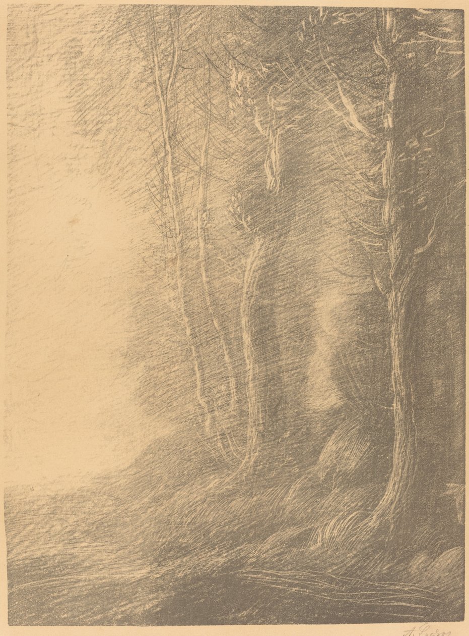 Landschap Paysage door Alphonse Legros