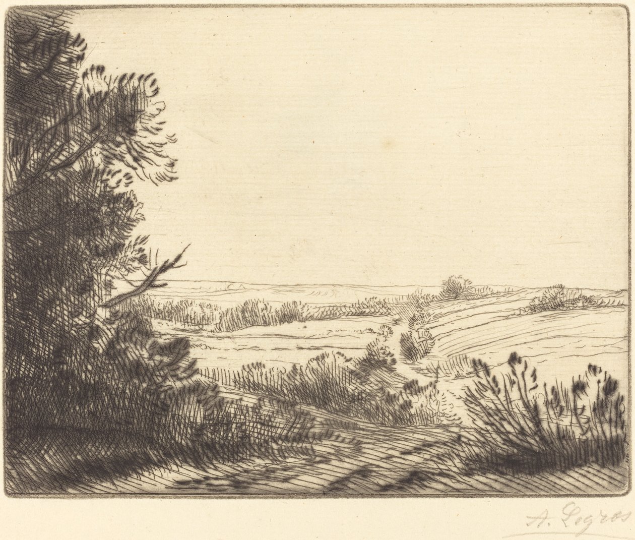 Landschap: Weg naar Horville (Paysage: Chemin d