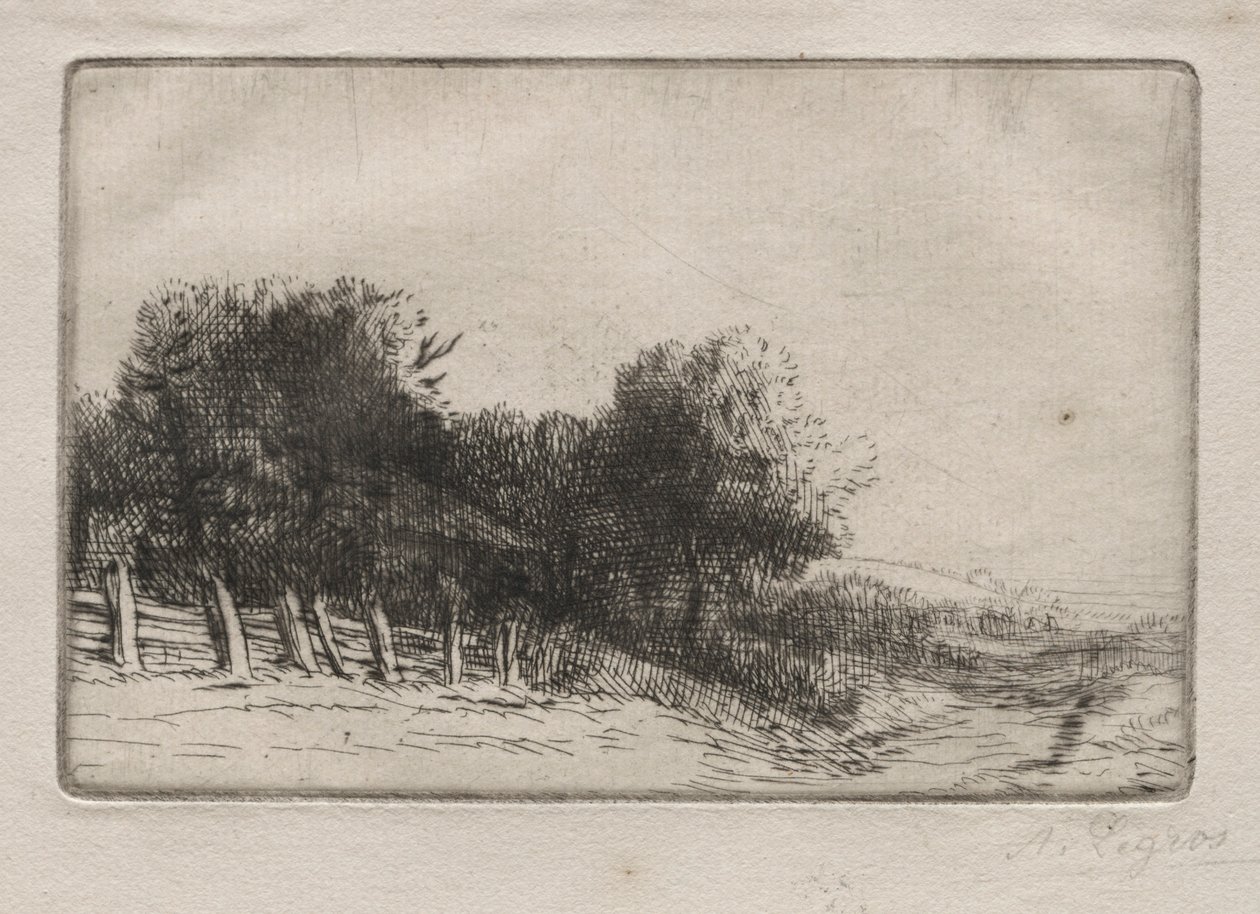 Landschap Un Paysage door Alphonse Legros