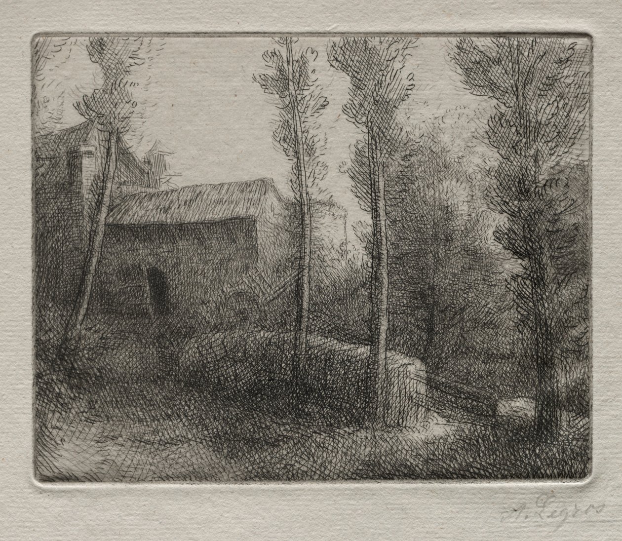 Le Pont du Moulin door Alphonse Legros