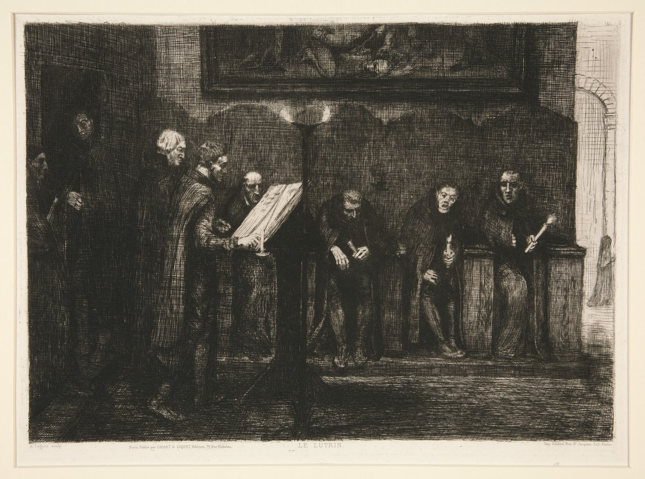 De Spaanse zangers - De lezenaar door Alphonse Legros